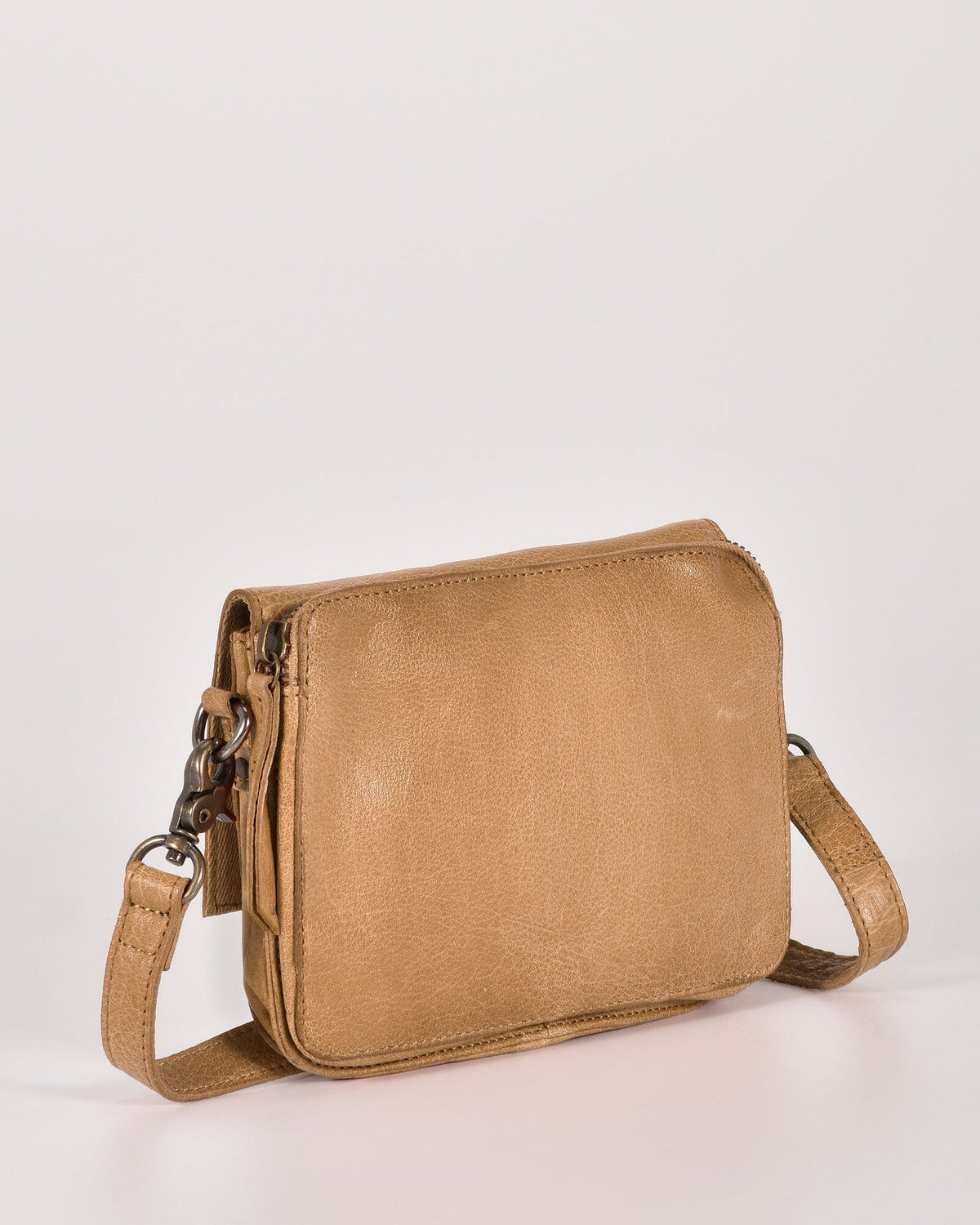 Darwin Leather Crossbody Bag with Turnlock