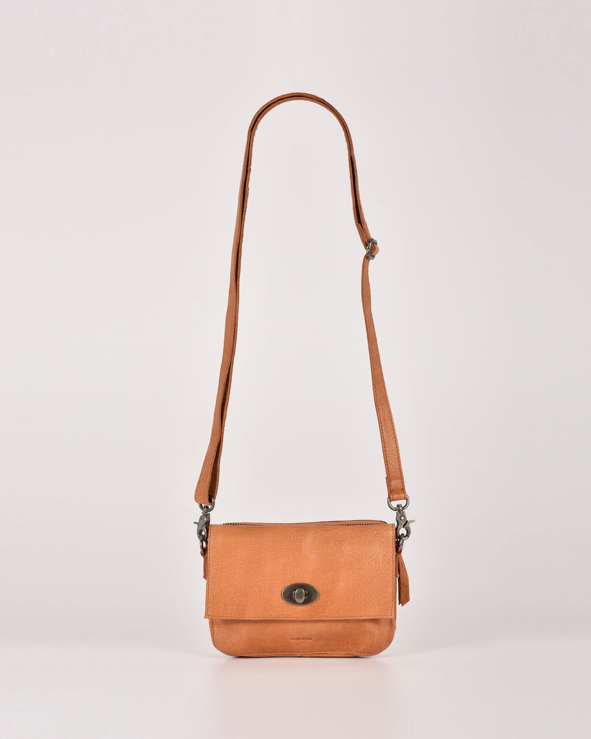 Darwin Leather Crossbody Bag with Turnbuckle