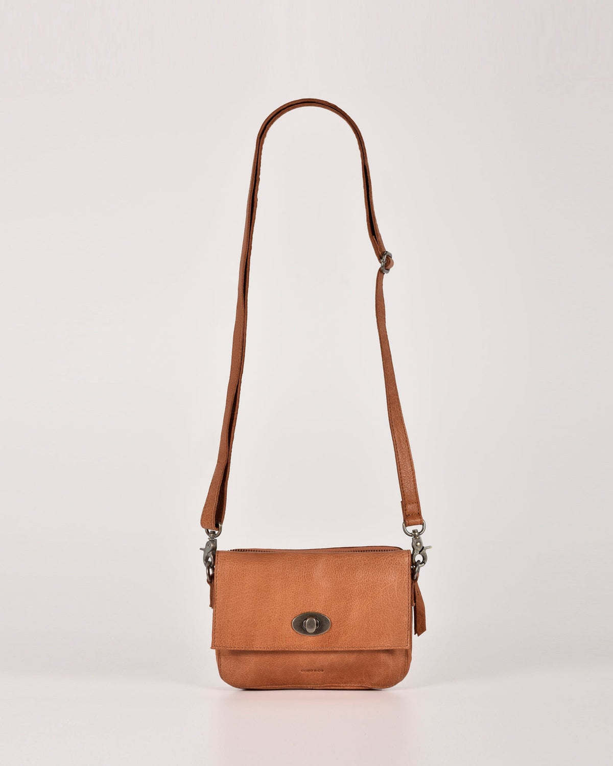 Darwin Leather Crossbody Bag with Turnlock