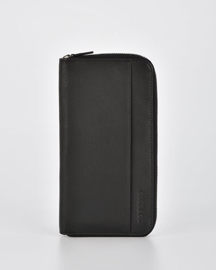 Dayna Leather Passport Document RFID Wallet - Black Wallet COBB & CO 