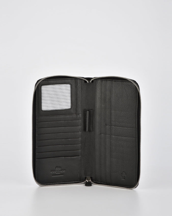Dayna Leather Passport Document RFID Wallet - Black Wallet COBB & CO 