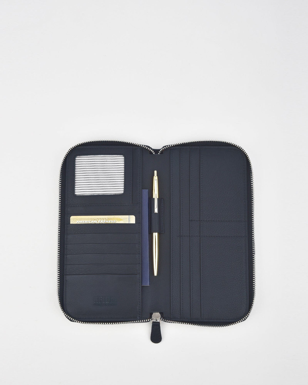 Dayna Leather Passport Document RFID Wallet - Navy Wallet COBB & CO 