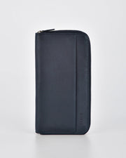Dayna Leather Passport Document RFID Wallet - Navy