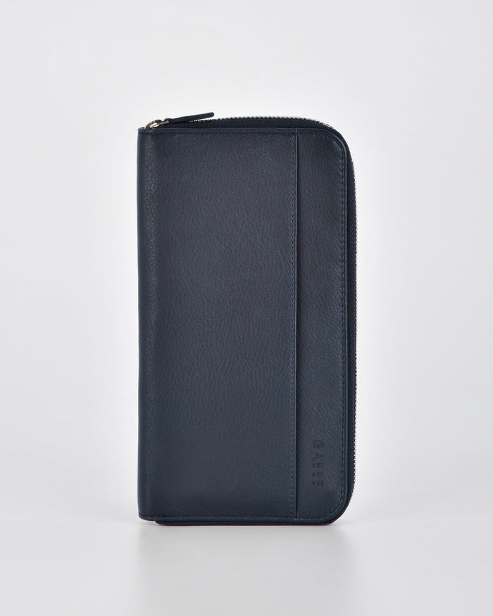 Dayna Leather Passport Document RFID Wallet - Navy Wallet COBB & CO 