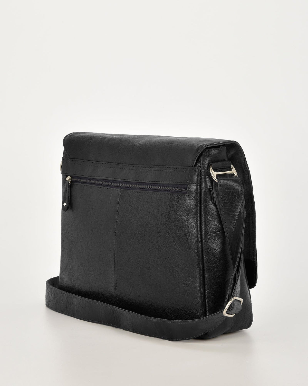 Declan Leather Laptop Bag - Black