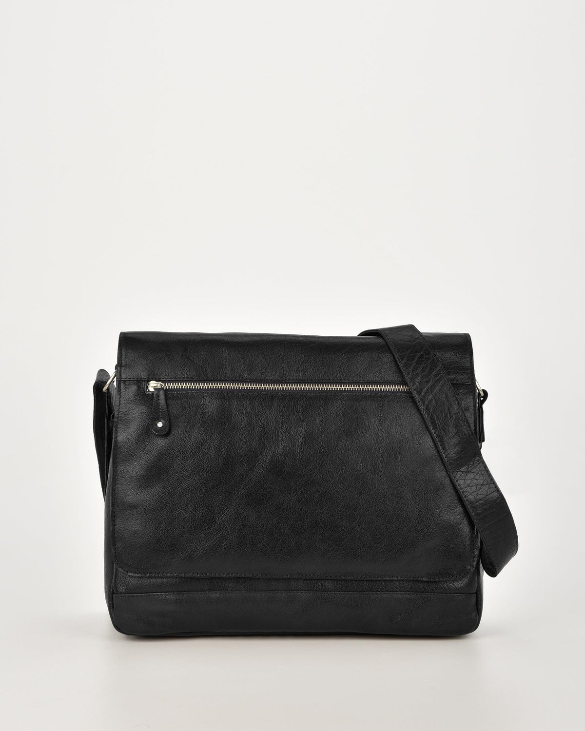 Declan Leather Laptop Bag - Black