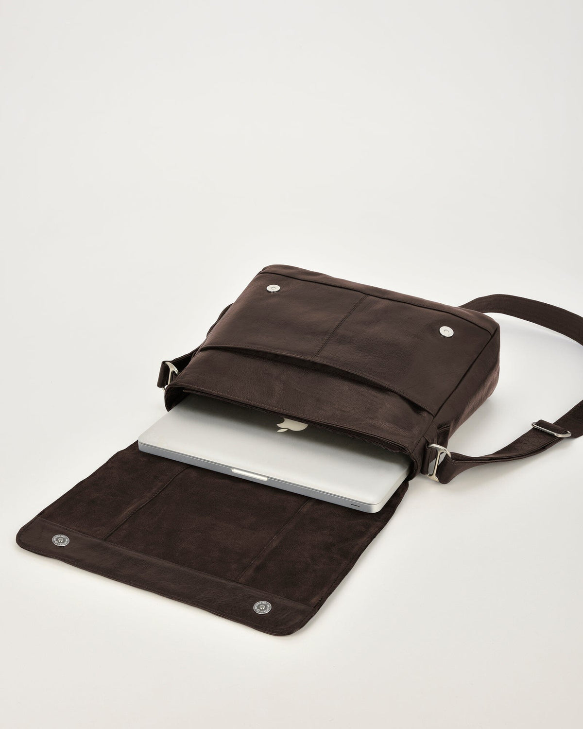 Declan Leather Laptop Bag - Chocolate