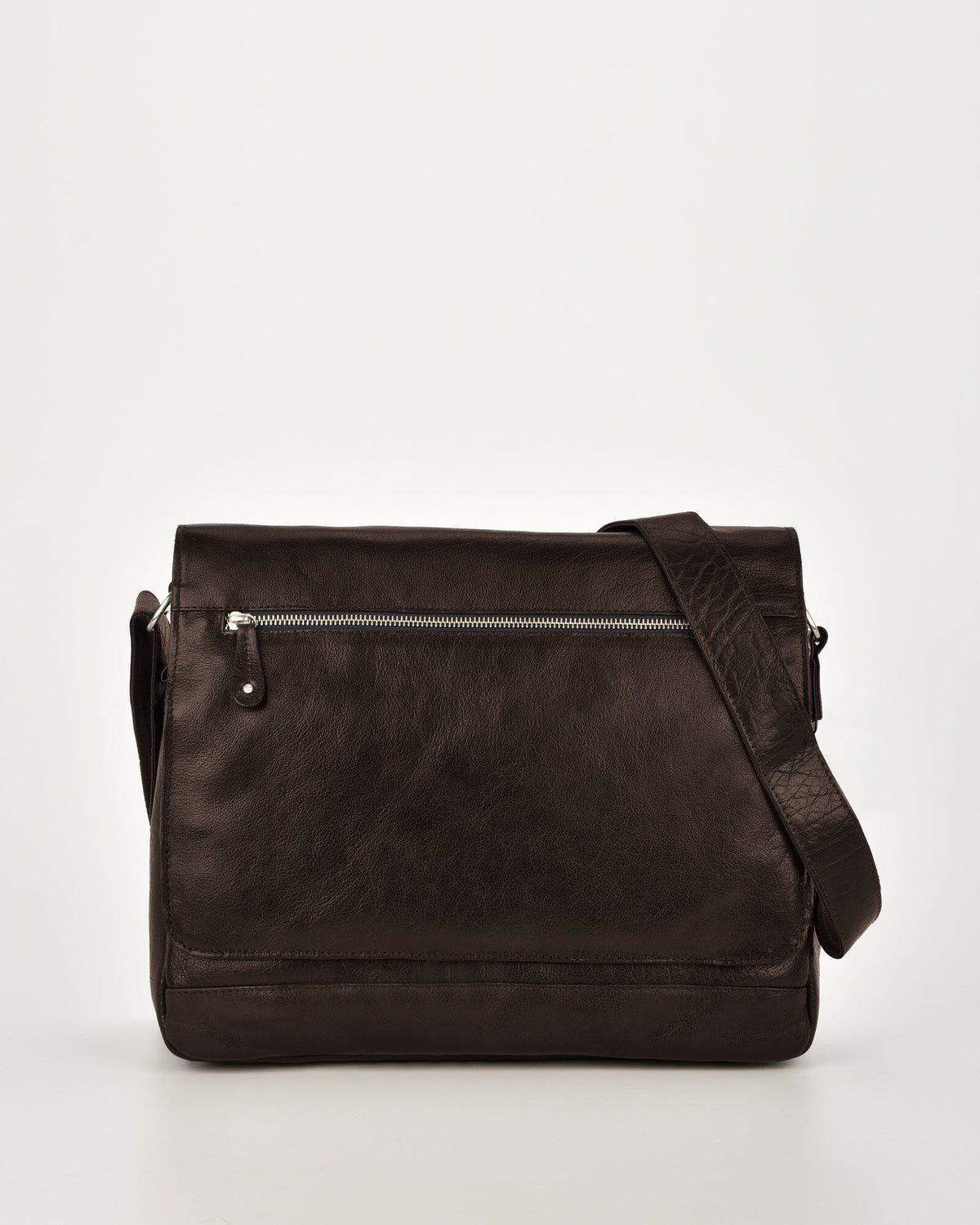 Declan Leather Laptop Bag - Chocolate