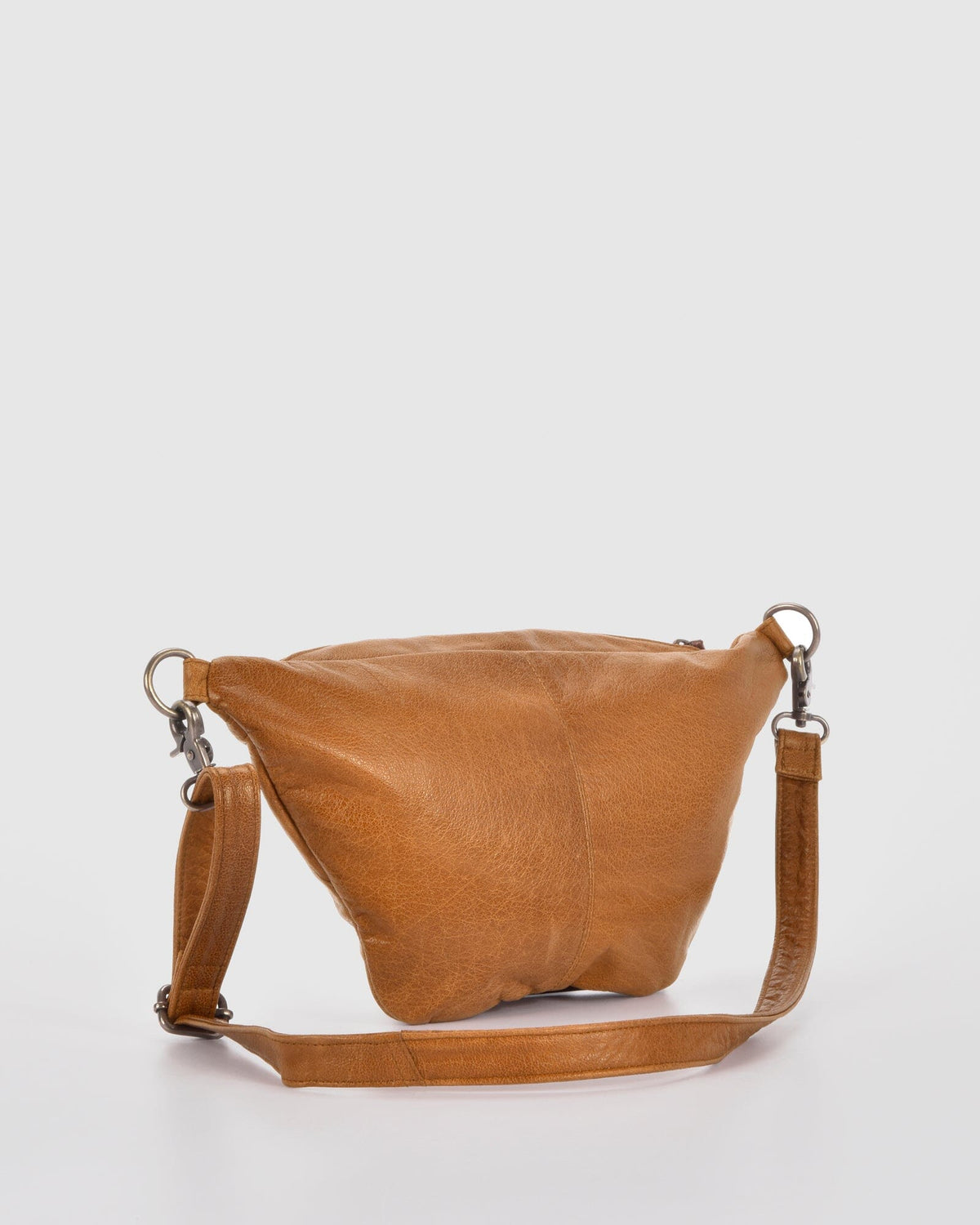 Dickson Leather Crossbody Bag With Turnlock - Cognac