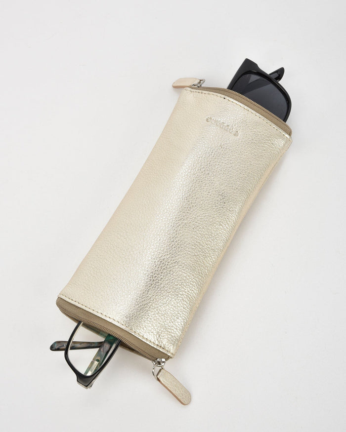 Dublin Glasses Soft Leather Double Sided Case - Gold
