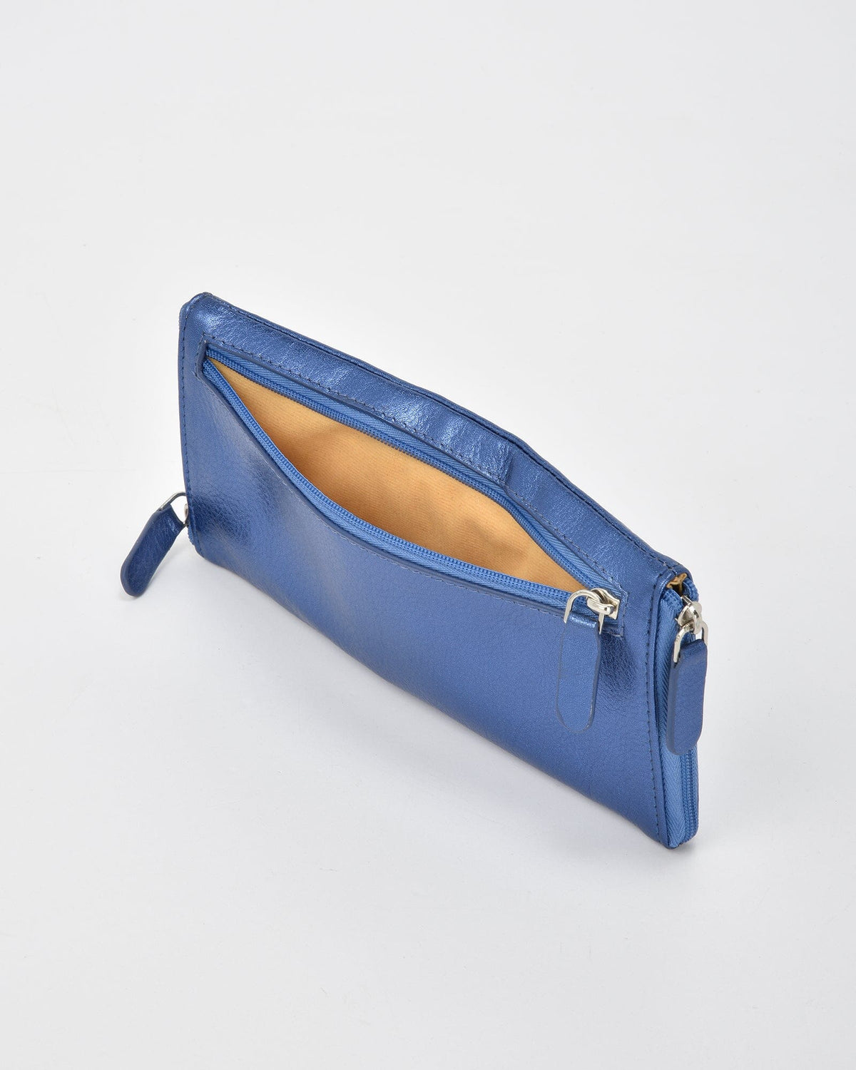Dublin Glasses Soft Leather Double Sided Case - Metallic Blue COBB & CO 