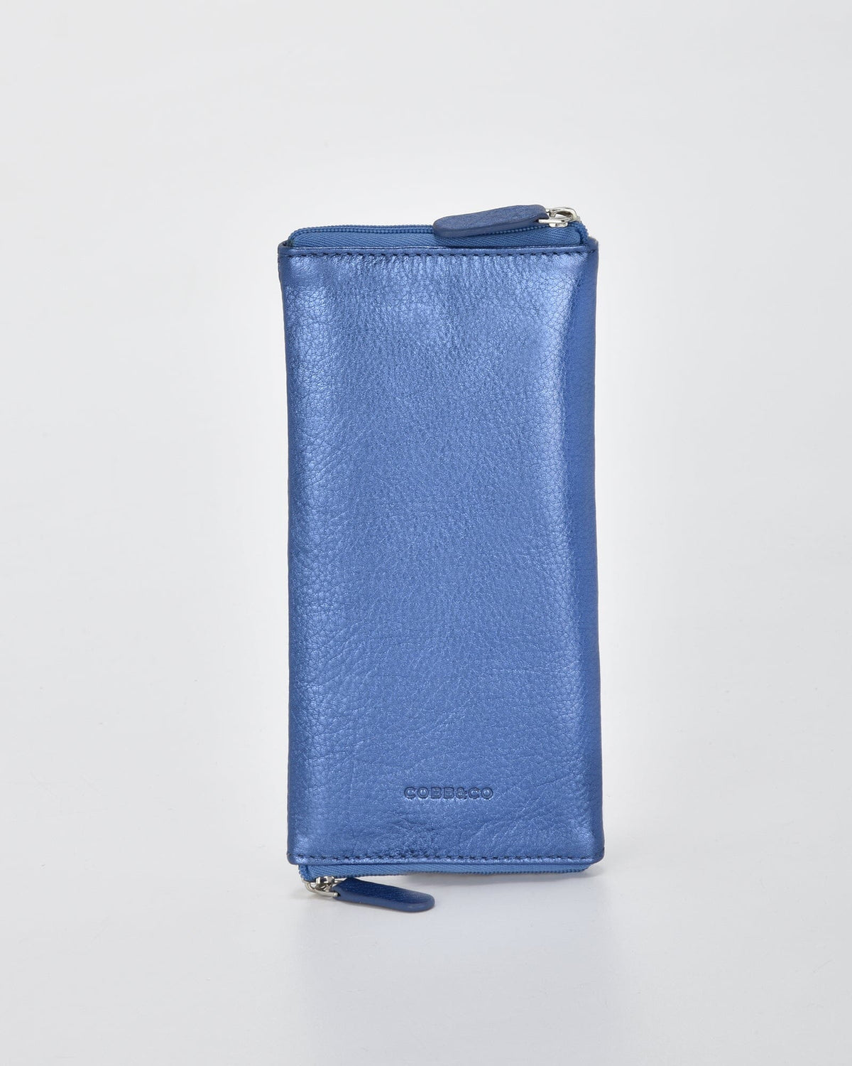 Dublin Glasses Soft Leather Double Sided Case - Metallic Blue COBB & CO 