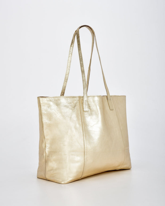 Elara Metallic Hobo - Champagne