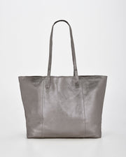 Elara Metallic Leather Hobo