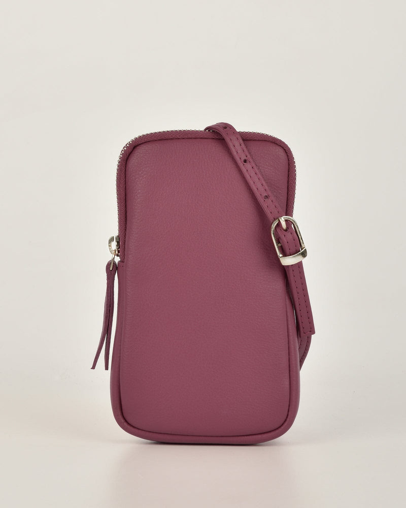 Eliza Leather Zip around Mini Crossbody/Phone Bag