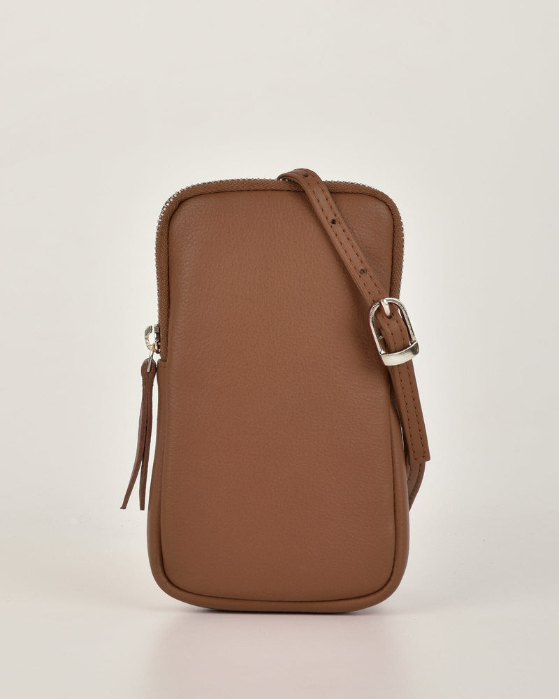 Eliza Leather Zip around Mini Crossbody/Phone Bag