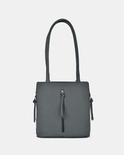 Ellie Leather 2 in 1 Convertible Shoulder Bag Backpack - Denim