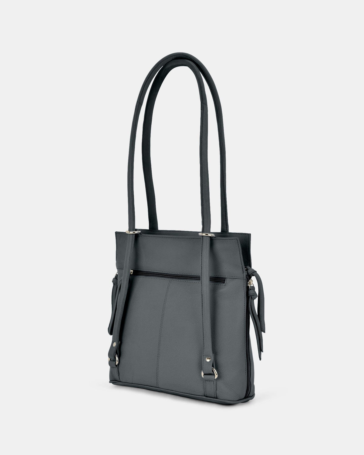 Ellie Leather 2 in 1 Convertible Shoulder Bag Backpack - Denim