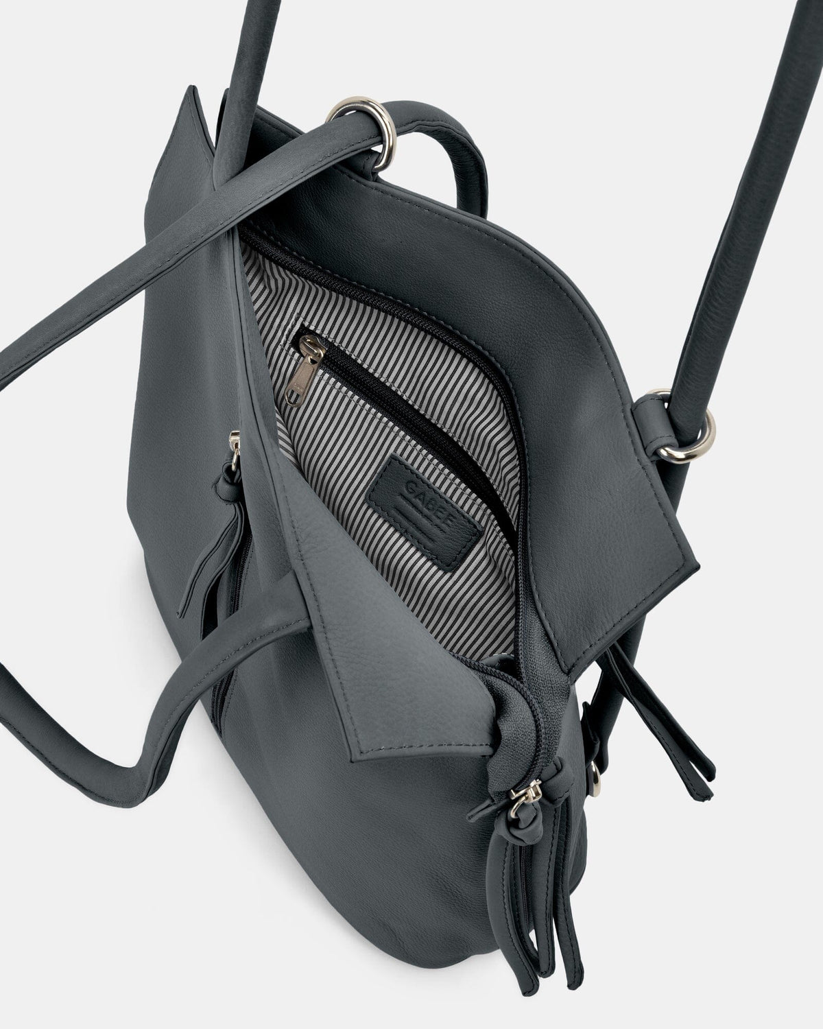 Ellie Leather 2 in 1 Convertible Shoulder Bag Backpack - Denim