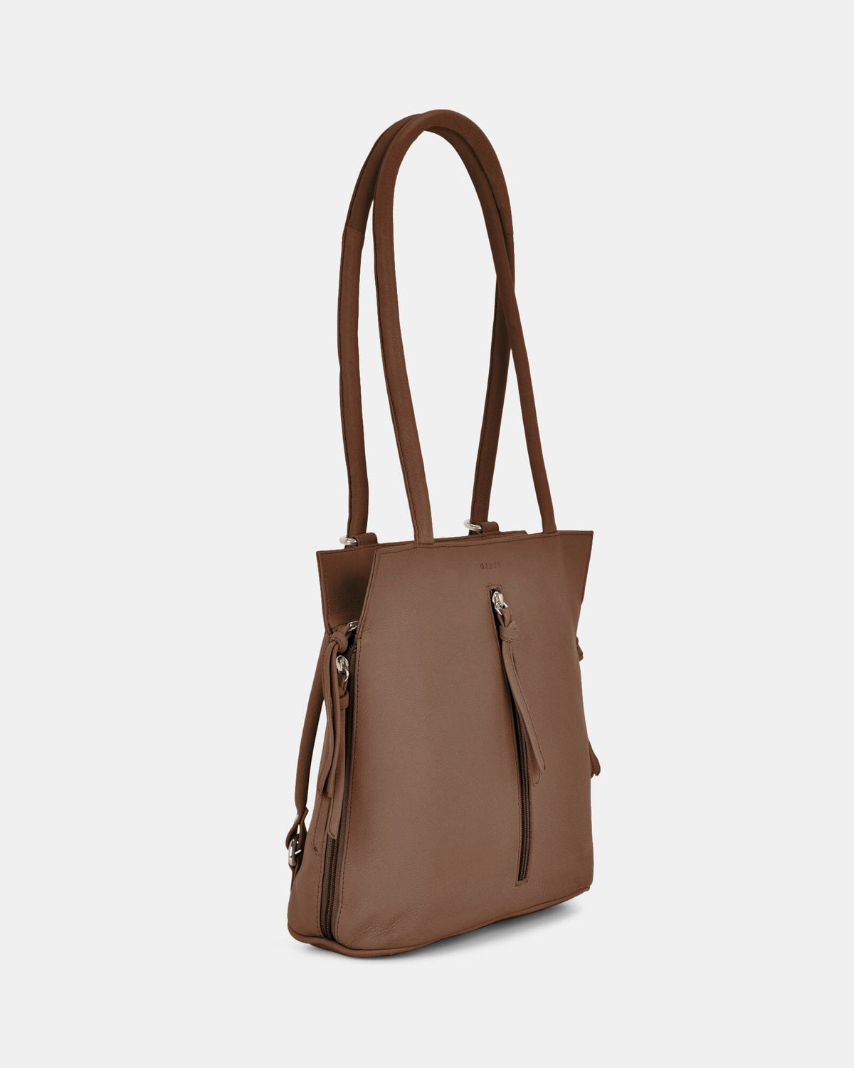 Ellie Leather 2 in 1 Convertible Shoulder Bag Backpack - Taupe