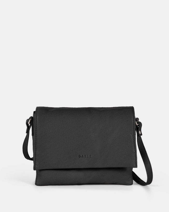 Eloise Leather Crossbody Bag - Black