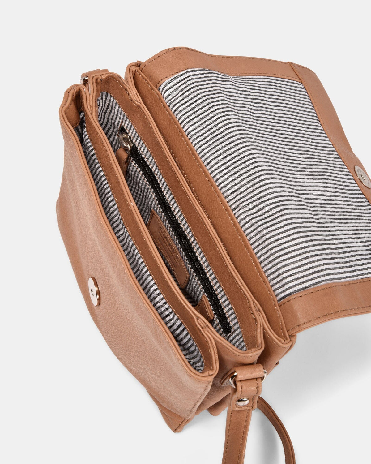 Eloise Leather Crossbody Bag - Camel