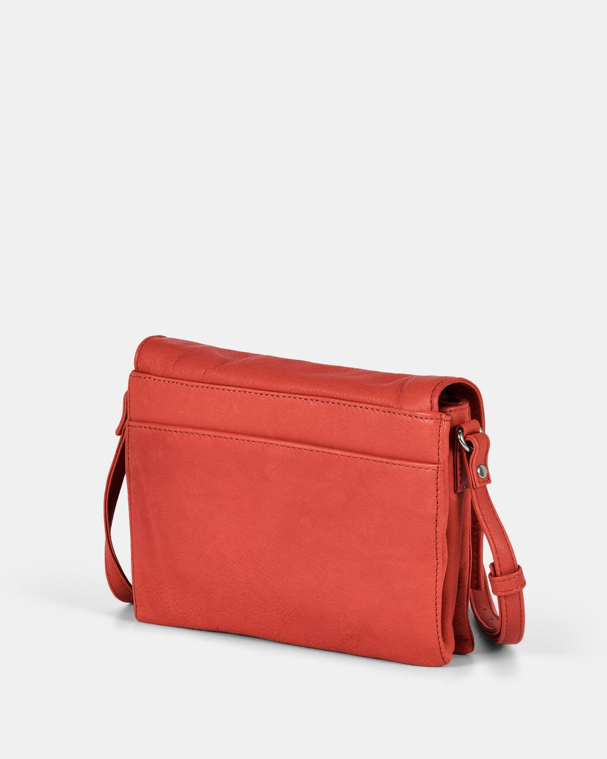 Eloise Leather Crossbody Bag - Coral