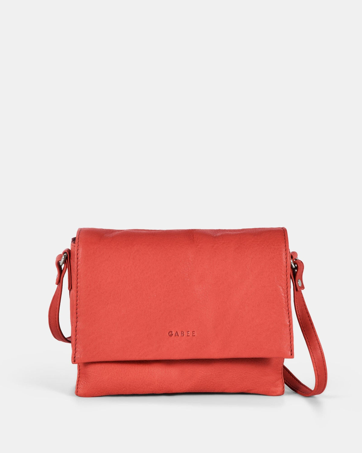 Eloise Leather Crossbody Bag - Coral