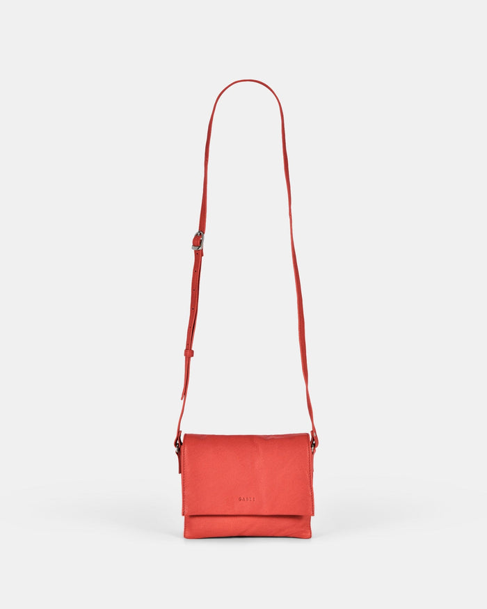 Eloise Leather Crossbody Bag - Coral