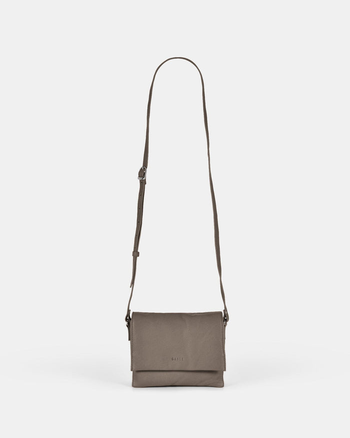 Eloise Leather Crossbody Bag - Grey