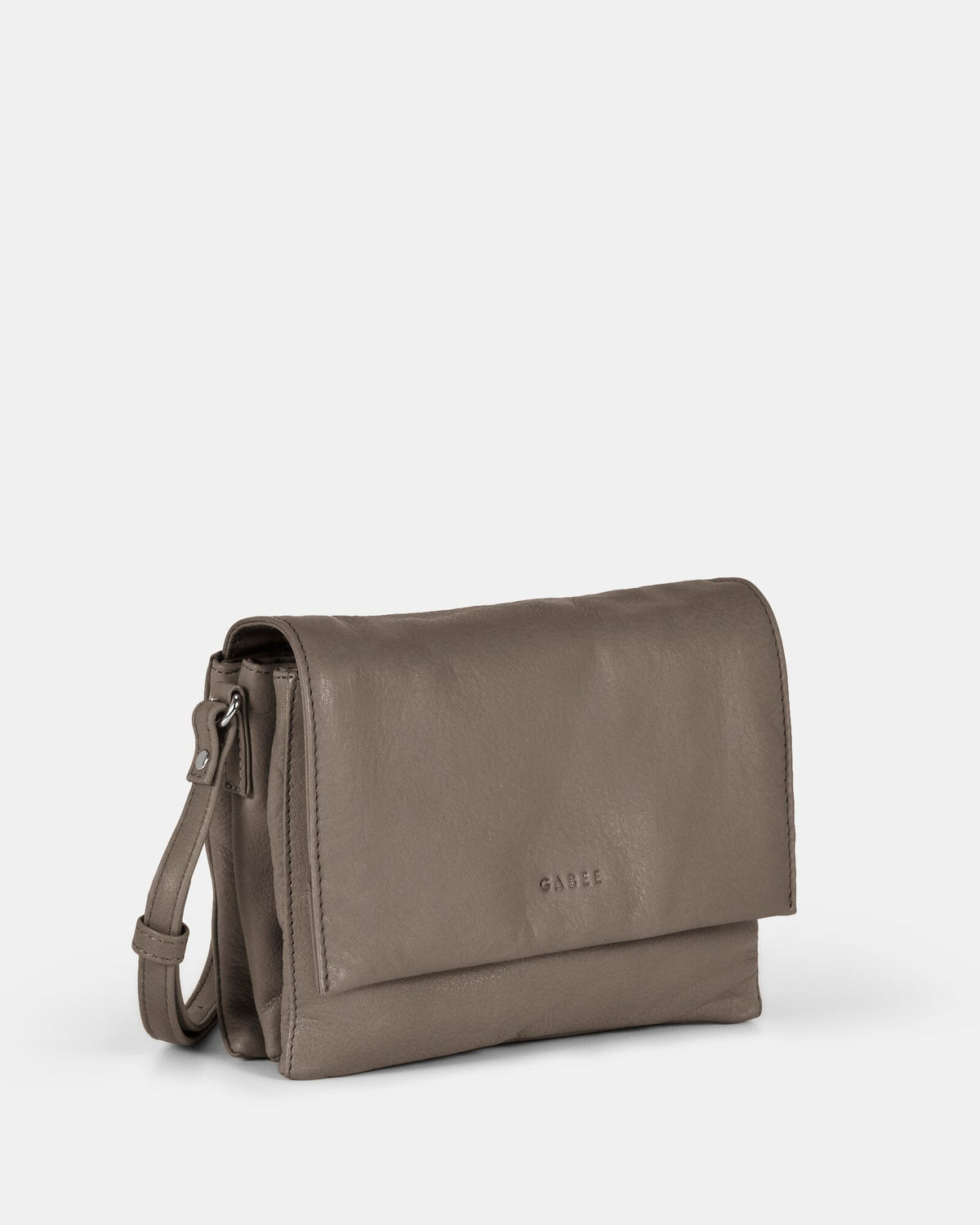 Eloise Leather Crossbody Bag - Grey