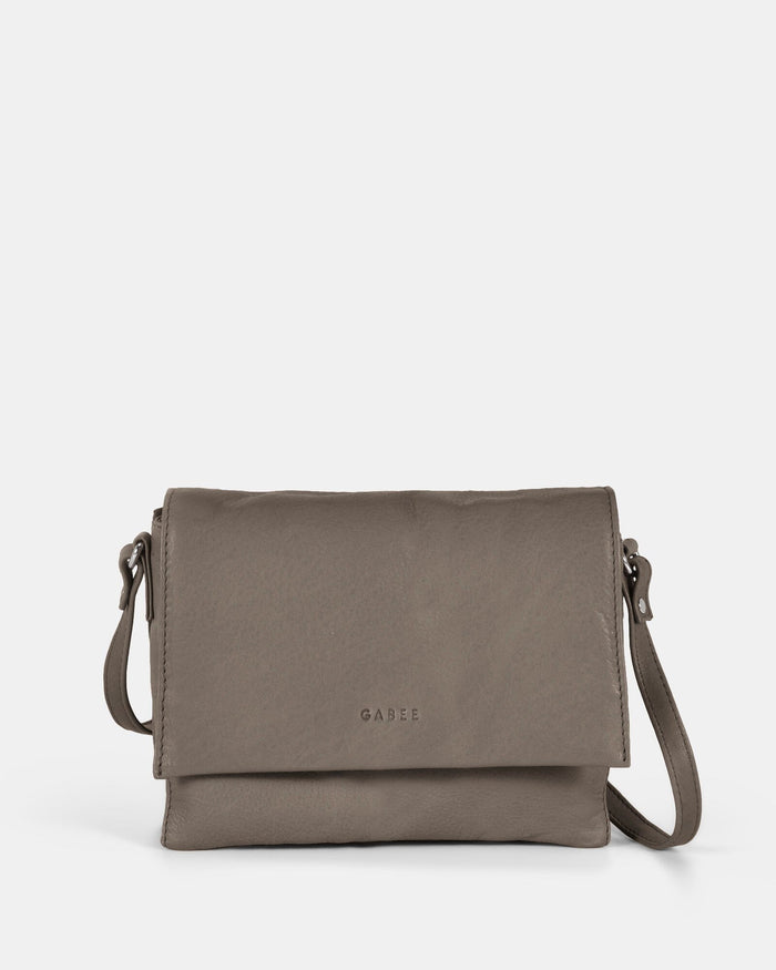 Eloise Leather Crossbody Bag - Grey