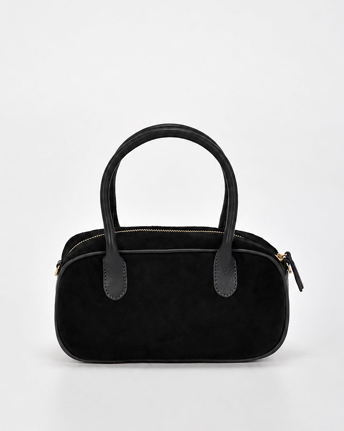Elwood Suede & Leather Crossbody Bag - Black