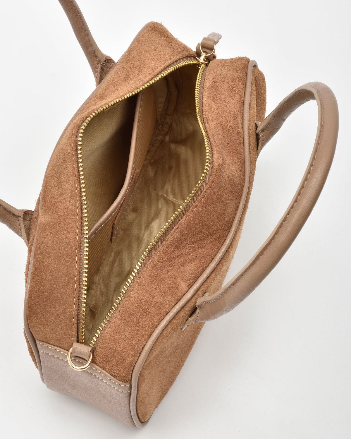 Elwood Suede & Leather Crossbody Bag - Taupe