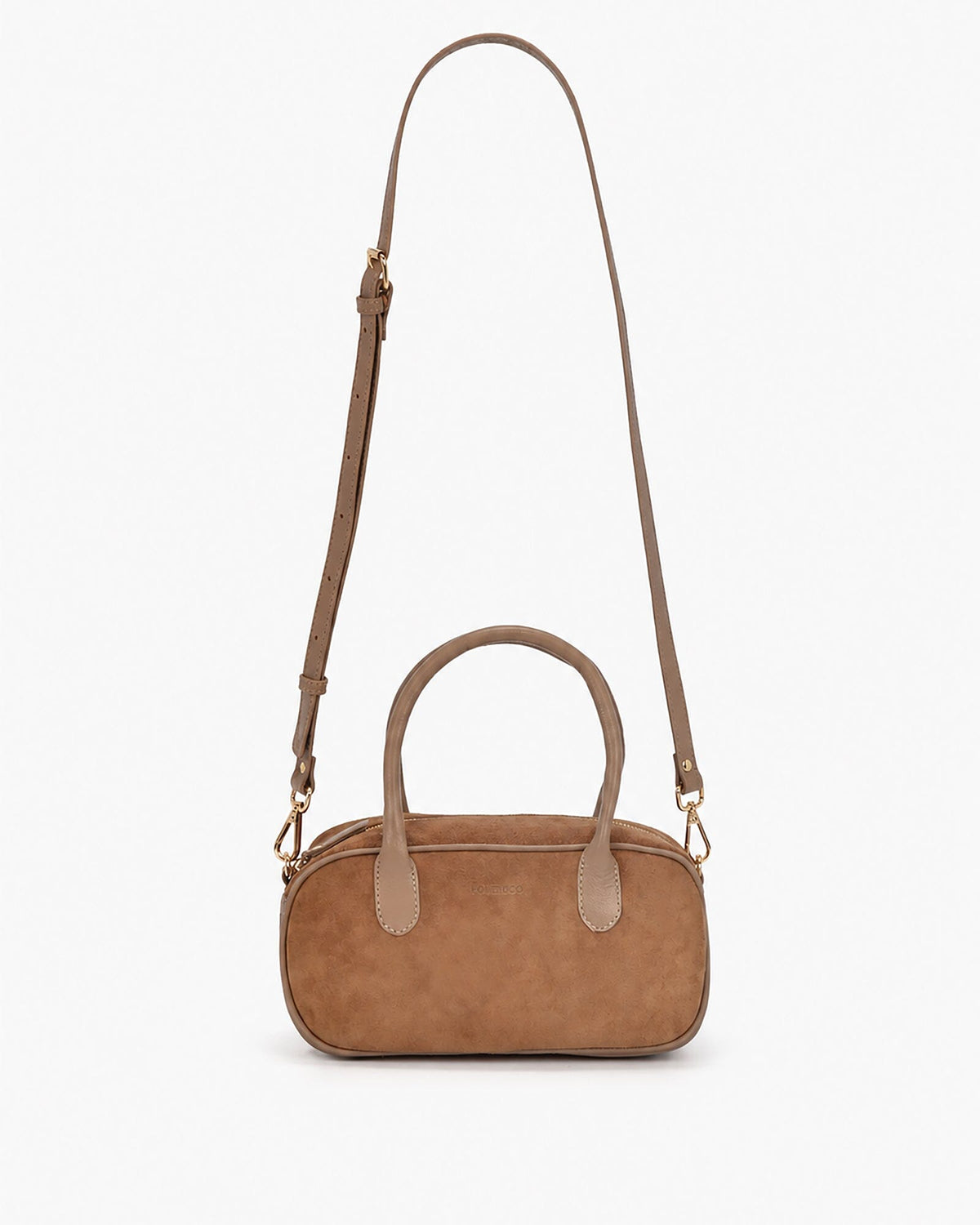 Elwood Suede & Leather Crossbody Bag - Taupe
