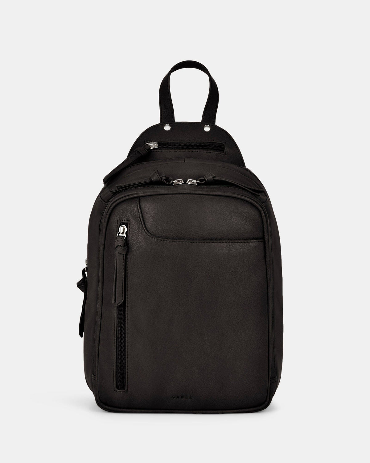 Emma Mini Leather Backpack - Black