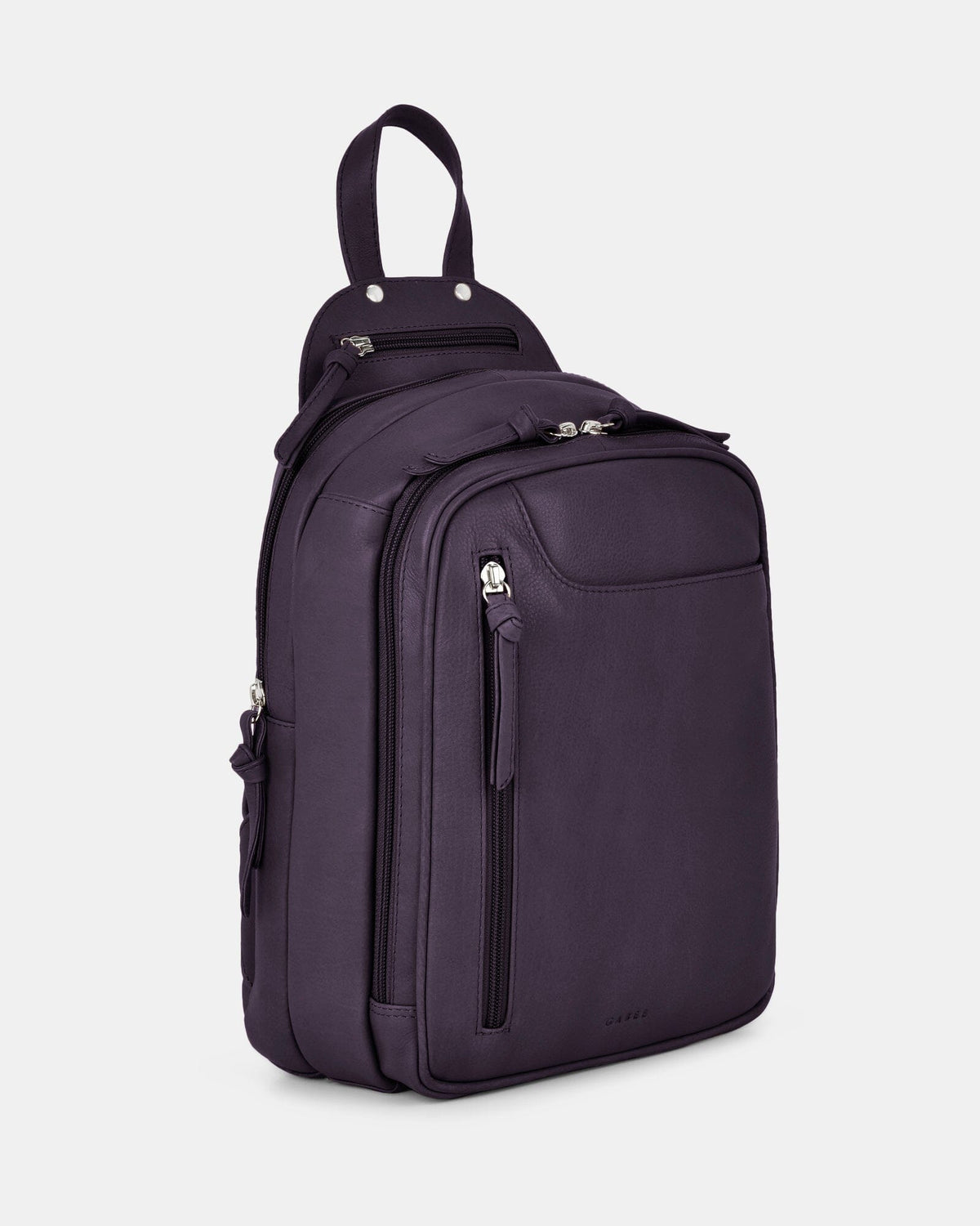 Emma Mini Leather Backpack - Purple