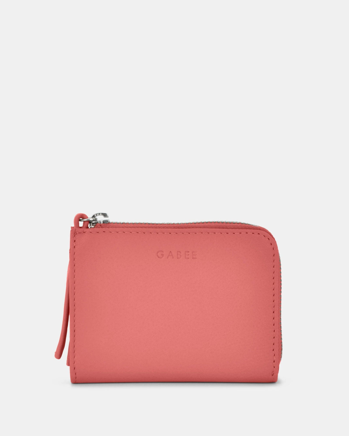Emmi RFID Safe Leather Small Zip Around Wallet - Coral