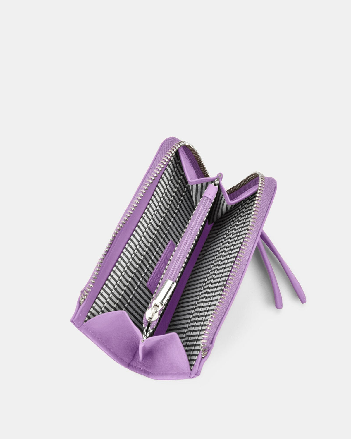 Emmi RFID Safe Leather Small Zip Around Wallet - Lavender