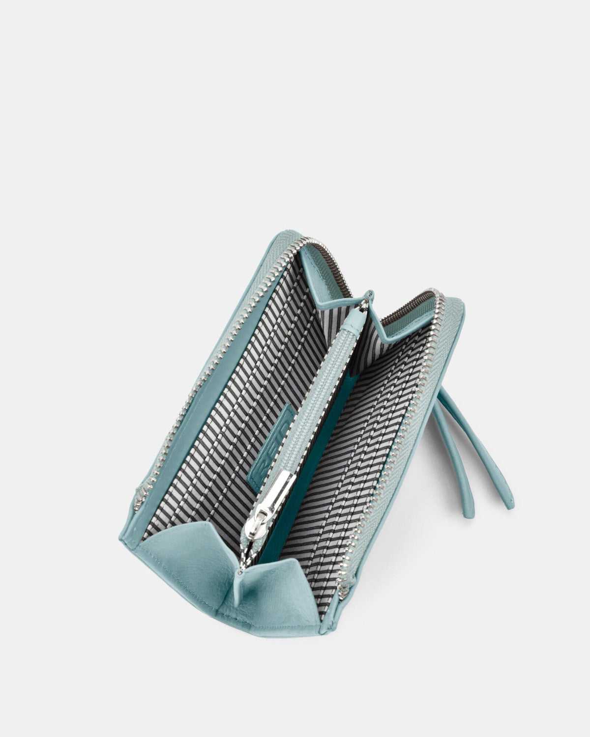 Emmi RFID Safe Leather Small Zip Around Wallet - Ocean