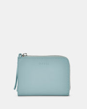 Emmi RFID Safe Leather Small Zip Around Wallet - Ocean