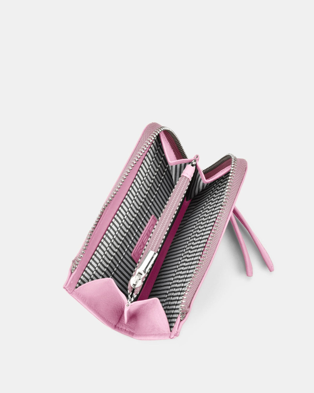 Emmi RFID Safe Leather Small Zip Around Wallet - Pink