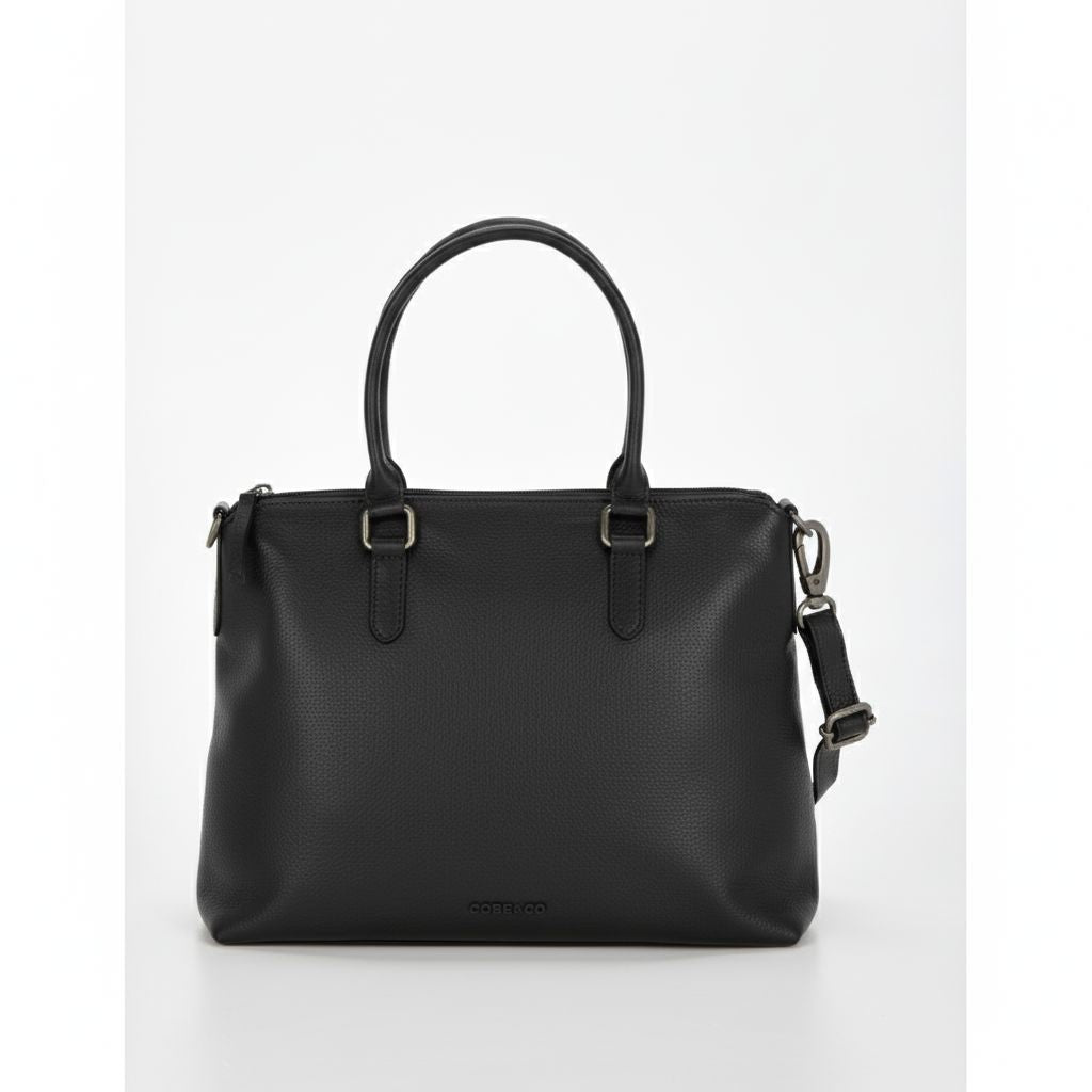 Epping Washed Leather Tote Tote COBB & CO Black 