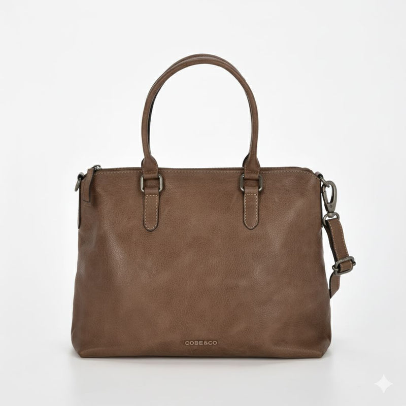 Epping Washed Leather Tote Tote COBB & CO Coffee 