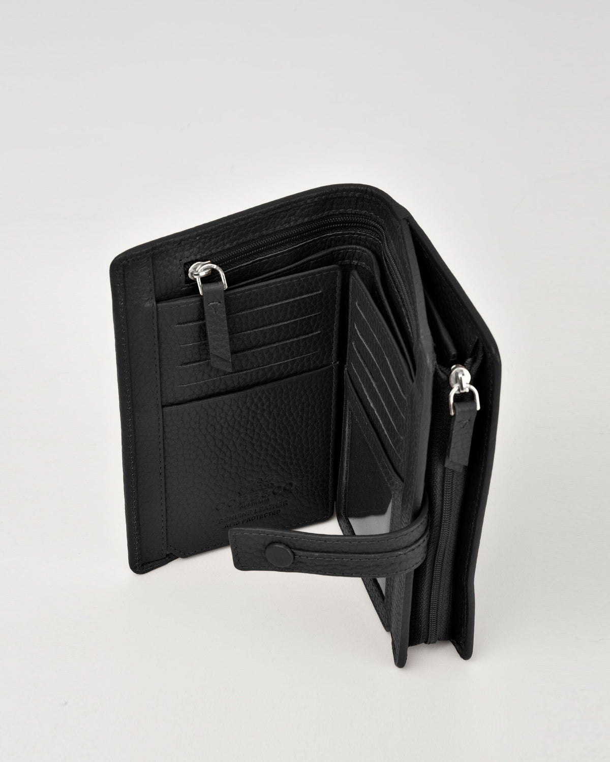 Epsom RFID Blocking Leather Wallet - Black