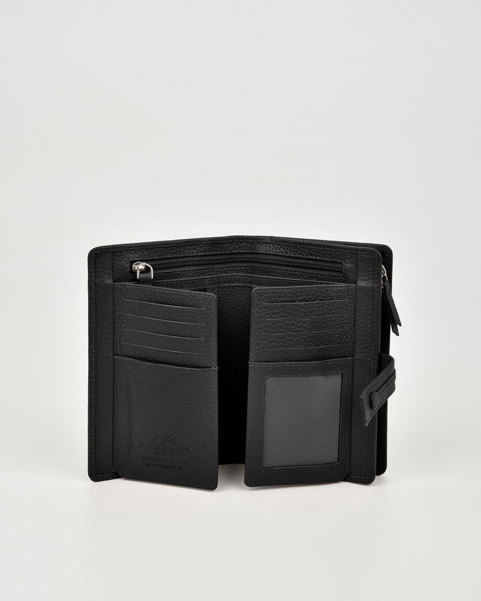 Epsom RFID Blocking Leather Wallet - Black