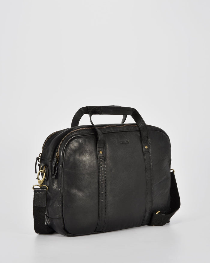 Everton Leather Business Bag - Black