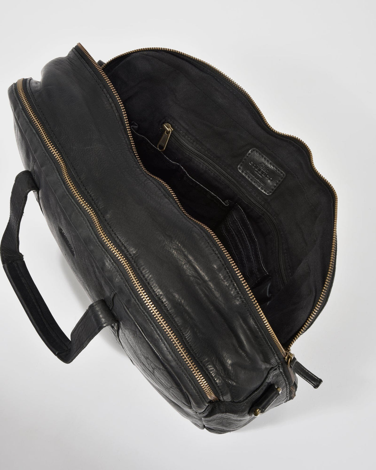 Everton Leather Business Bag - Black