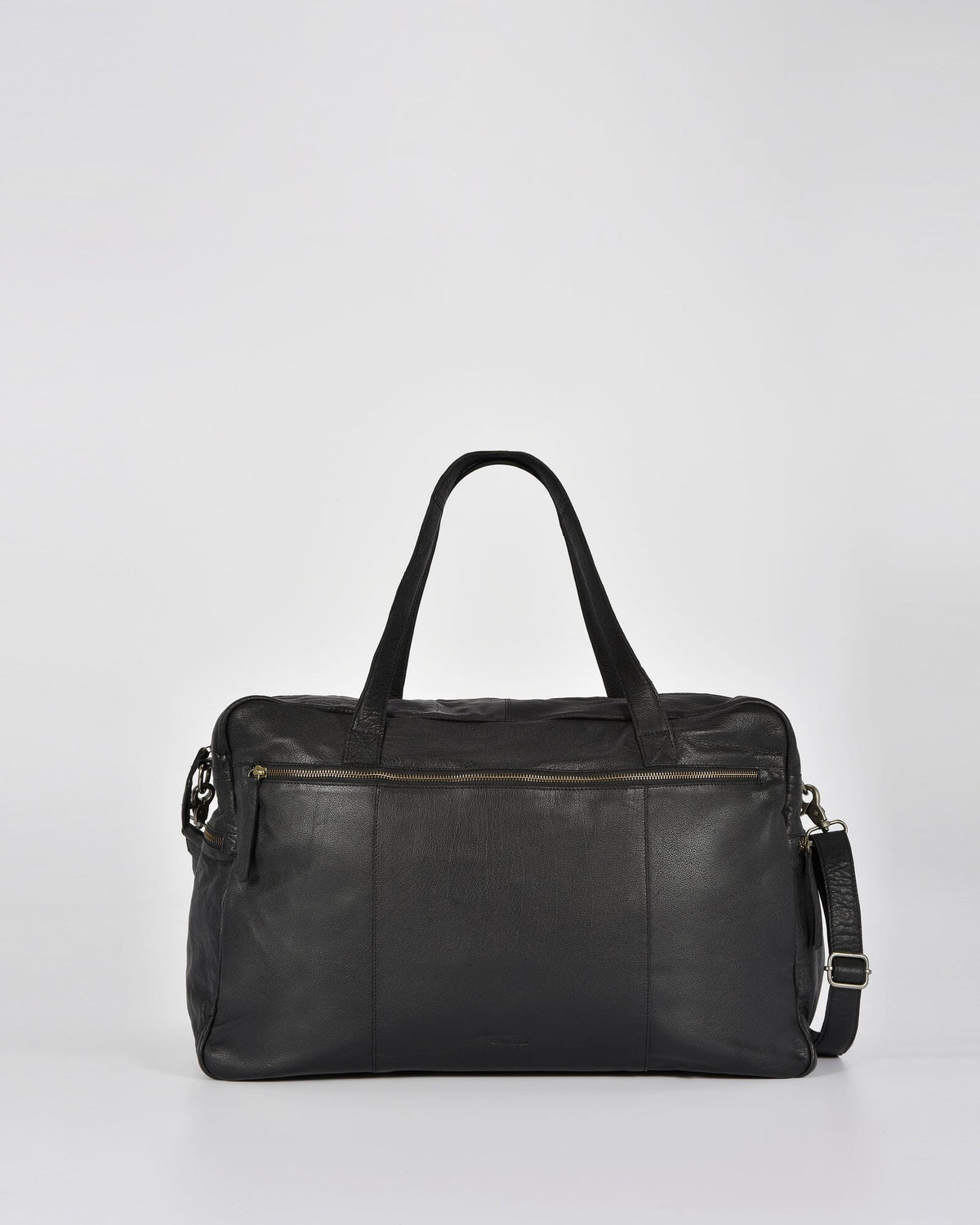 Fleming Leather Weekender Bag - Black