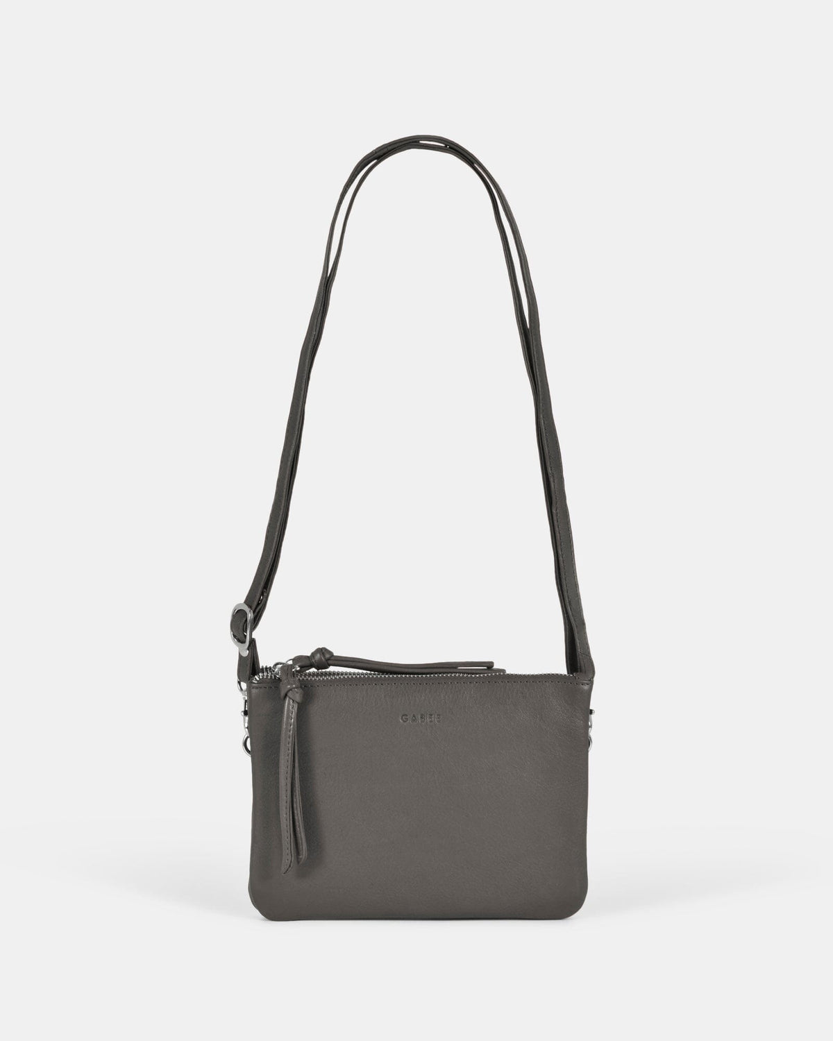 Fulton Soft Leather Double Pouch Crossbody - Denim